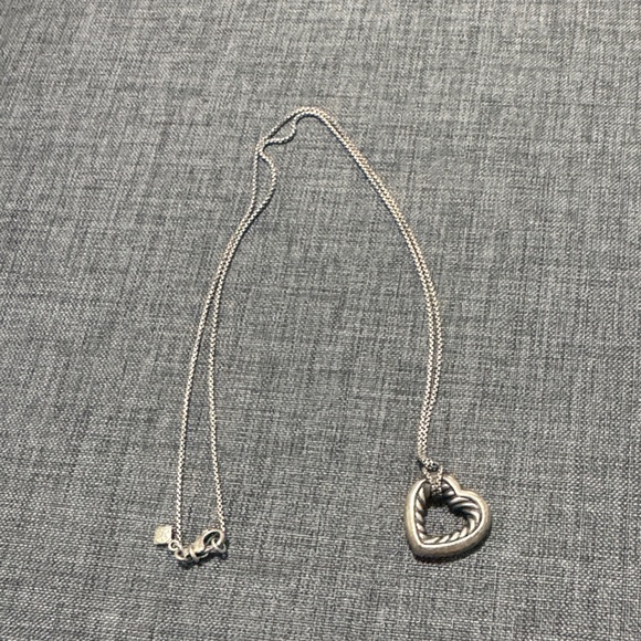 David Yurman Silver Heart Necklace - Picture 1 of 4
